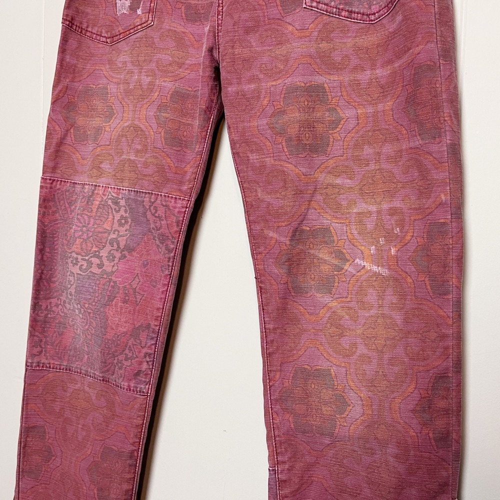 Anthropologie Wine Red Drawstring Utility Pants - Picture 4 of 9